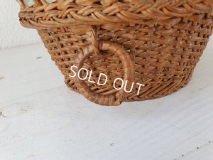 画像10: フレンチアンティークファブリックバスケット