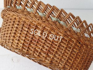 画像11: フレンチアンティークファブリックバスケット