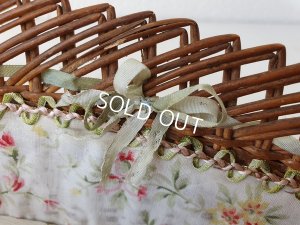 画像5: フレンチアンティークファブリックバスケット