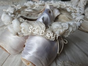 画像6: アンティーク布花冠