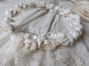 画像8: アンティーク布花冠