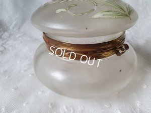 画像10: アンティーク花柄パウダージャー