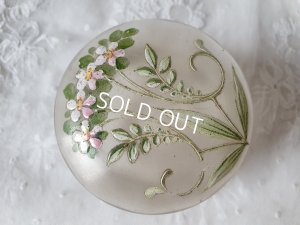 画像2: アンティーク花柄パウダージャー