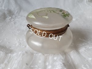 画像6: アンティーク花柄パウダージャー