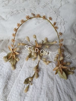 画像2: アンティークワックスフラワーティアラセット