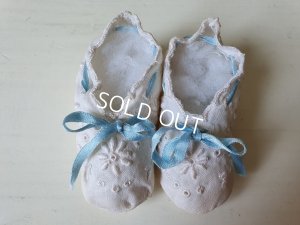画像2: アンティークカット刺繍ベビーシューズ