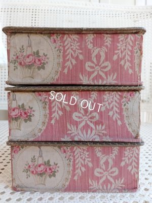 画像5: ローズ花かご柄カルトナージュボックス