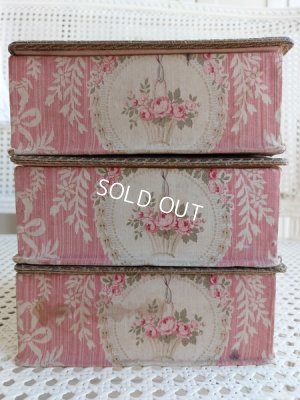 画像6: ローズ花かご柄カルトナージュボックス