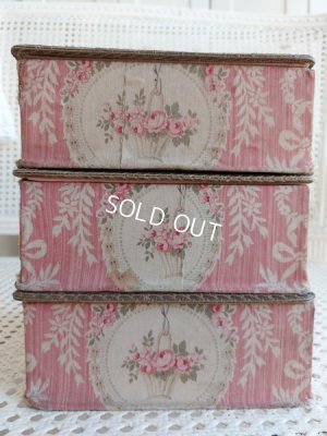 画像9: ローズ花かご柄カルトナージュボックス