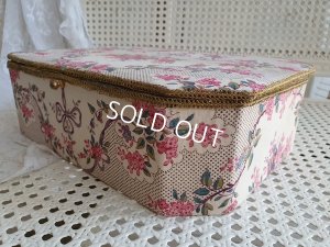 画像9: アンティークリボンと花かご柄カルトナージュボックス