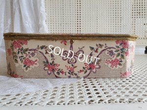 画像10: アンティークリボンと花かご柄カルトナージュボックス