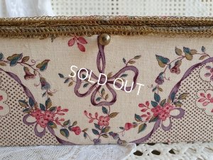 画像5: アンティークリボンと花かご柄カルトナージュボックス