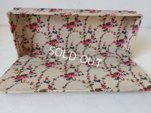 画像2: アンティーク花かご柄カルトナージュボックス