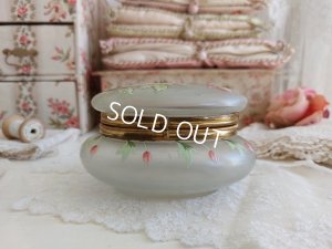 画像8: アンティークアネモネ柄ガラスパウダージャー