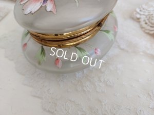 画像4: アンティークアネモネ柄ガラスパウダージャー