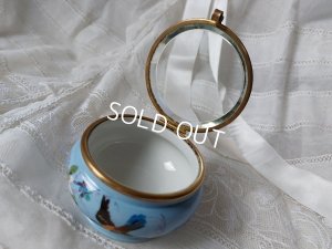 画像10: アンティーク陶器小鳥柄パウダージャー