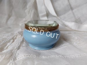 画像4: アンティーク陶器小鳥柄パウダージャー