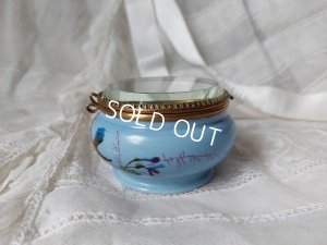 画像5: アンティーク陶器小鳥柄パウダージャー