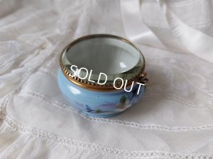 画像6: アンティーク陶器小鳥柄パウダージャー