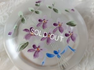 画像2: アンティークすみれ柄パウダージャー