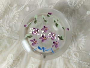 画像10: アンティークすみれ柄パウダージャー