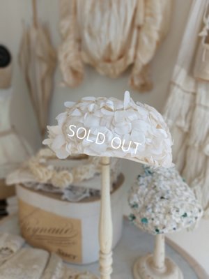 画像2: アンティーク布花ハット