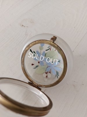 画像9: アンティーク花柄パウダージャー