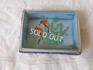 画像3: アンティーク小鳥柄ガラスケース