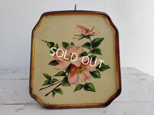 画像2: アンティークリボンと花柄ブリキバスケット