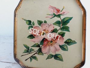 画像3: アンティークリボンと花柄ブリキバスケット