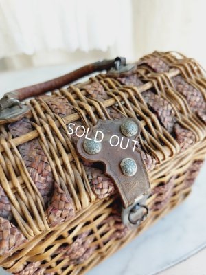 画像3: アンティーク持ち手付小さなバスケット