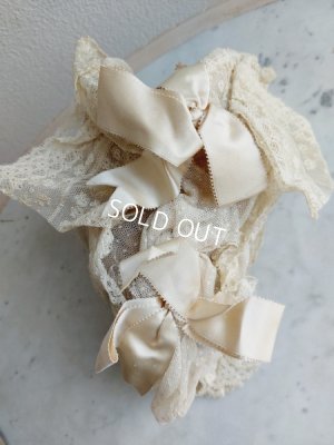 画像4: アンティークワックスオーナメント付きレースポーチ