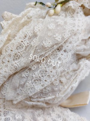 画像14: アンティークワックスオーナメント付きレースポーチ