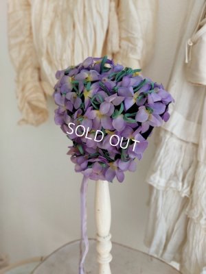画像2: アンティークすみれの布花ハット