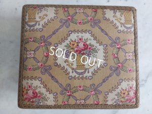 画像2: アンティーク花かご柄カルトナージュボックス