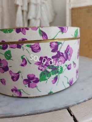 画像2: アンティークすみれ柄紙箱