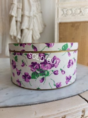 画像9: アンティークすみれ柄紙箱