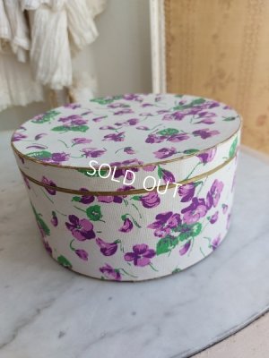 画像11: アンティークすみれ柄紙箱
