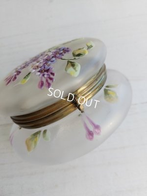 画像4: アンティークライラック柄パウダージャー