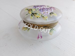 画像11: アンティークライラック柄パウダージャー