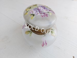 画像12: アンティークライラック柄パウダージャー