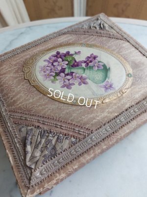 画像2: アンティークすみれ柄ボックス