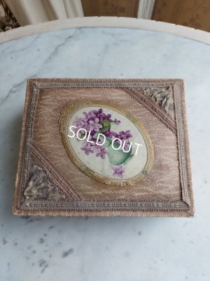 画像7: アンティークすみれ柄ボックス