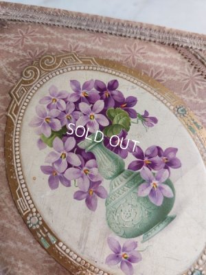 画像3: アンティークすみれ柄ボックス