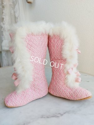 画像3: アンティークふわふわのベビーロングシューズ