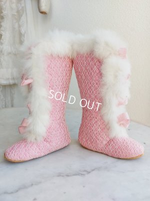 画像4: アンティークふわふわのベビーロングシューズ