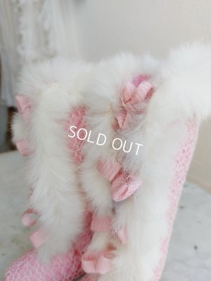 画像7: アンティークふわふわのベビーロングシューズ