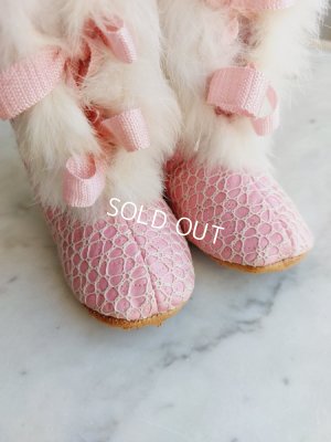 画像9: アンティークふわふわのベビーロングシューズ