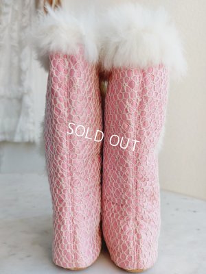 画像13: アンティークふわふわのベビーロングシューズ