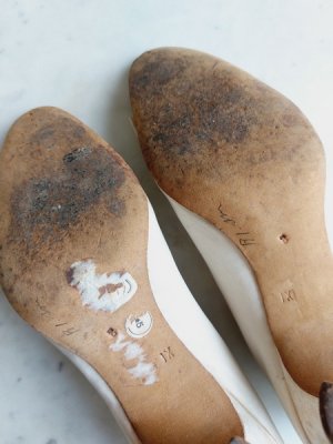 画像13: アンティークシルクブライダルシューズ